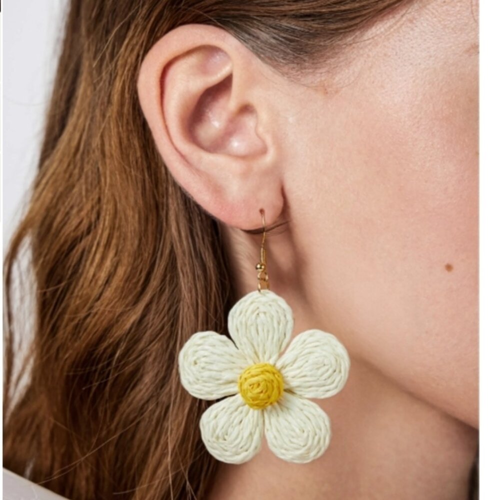 Woven Floral Earrings